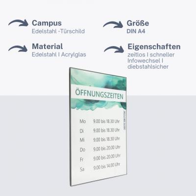 Türschild Campus Din A4 Edelstahl Schilder